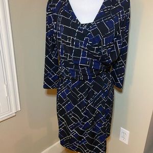 WHBM pattern dress / elastic waist